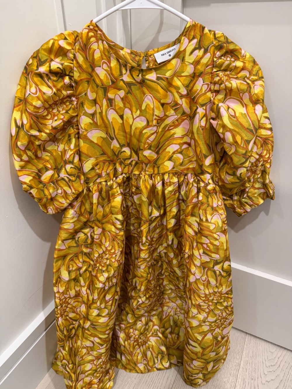 Kika Vargas x Target Yellow and Pink Floral Print Dress